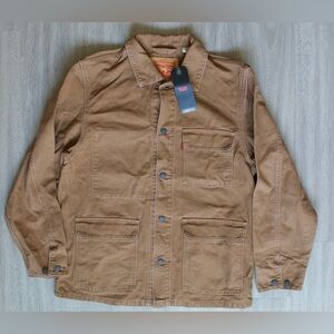 Levi’s Engineers Coat Chore Jacket Railroad Utility Sz S Brown Duckcloth Worker